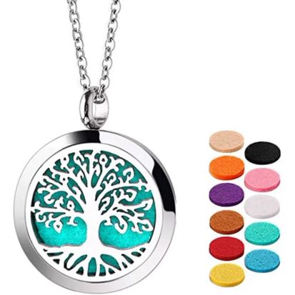 Essential Oil Necklace Diffuser Necklace Stainless Steel Not Fade Gift Set for Women and Girls