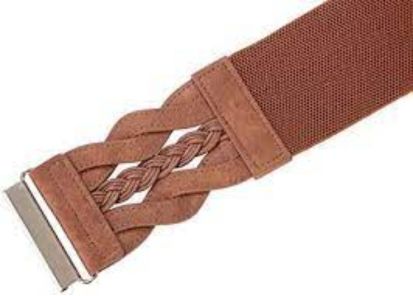 PAUL JONES Women 50s Retro Wide Belt Leatherette Cinch Belt for Dress (Brown, S)