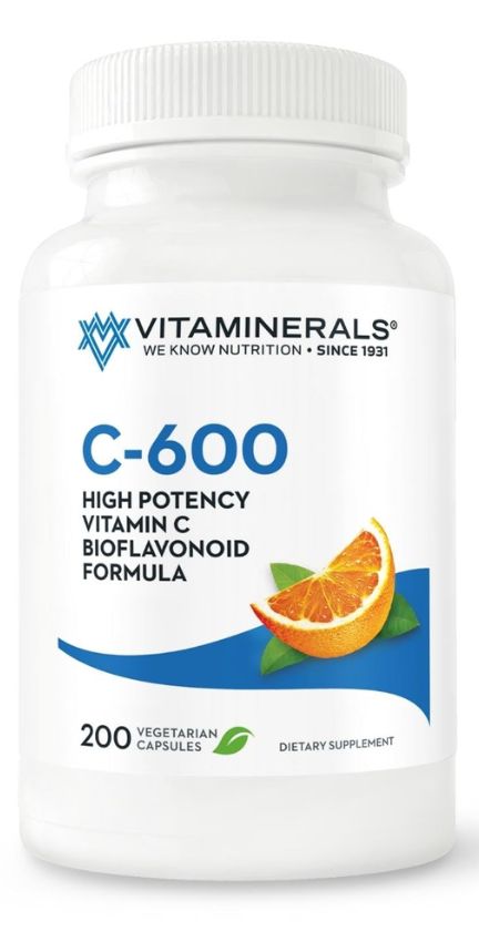 VITAMINERALS™ Vitamin C-600® Antioxidant Support 600 mg Vitamin C, with Bioflavonoids - 100 Veggie Caps (1)