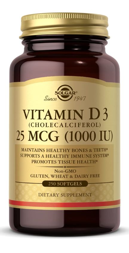 Vitamin D3 (Cholecalciferol) 25 mCG (1000 IU) Softgels