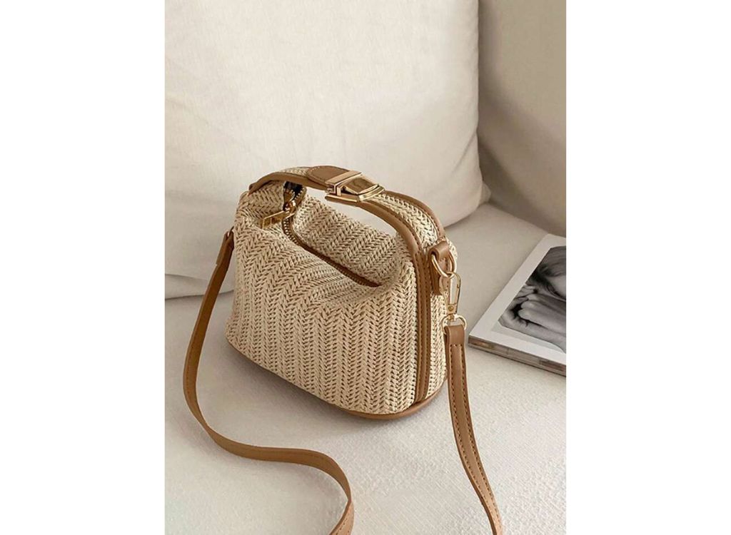 Mini Straw Bag Top Handle Vacation Style